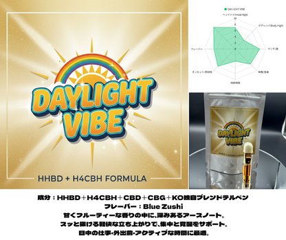 DAYLIGHT VIBEーHHBD×H4CBH配合 即効型リキッドー 1mL 1ml （HHBD / H4CBH / CBG / CBD）｜KO ONLINE